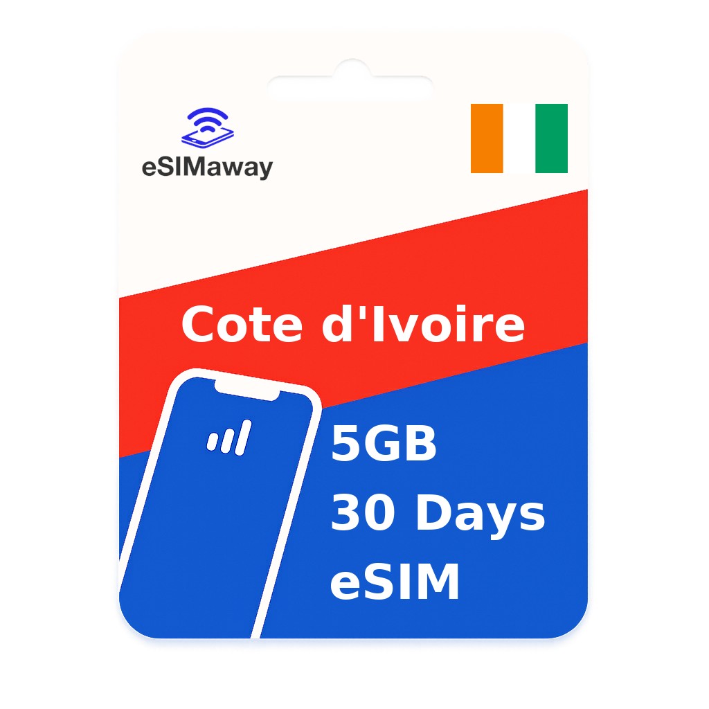 Cote d'Ivoire eSIM 5GB 30 Days