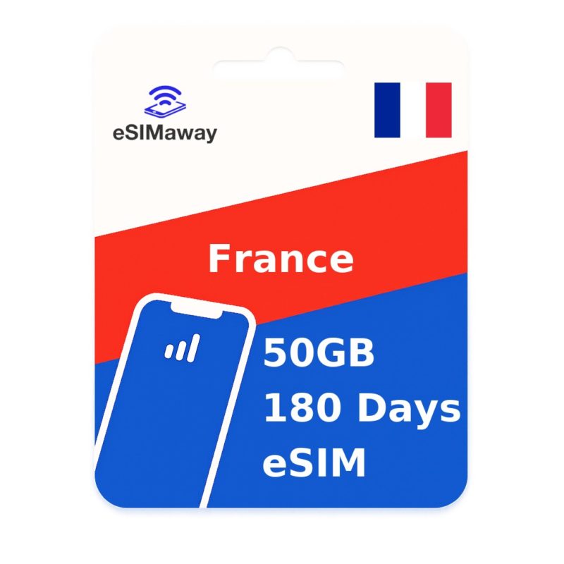 France eSIM 50GB 180 Days
