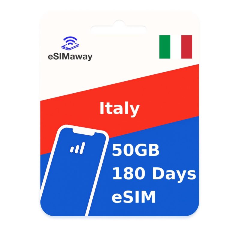 Italy eSIM 50GB 180 Days