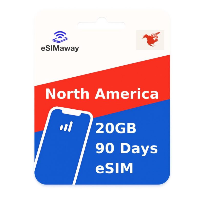 North America eSIM 20GB 90 Days