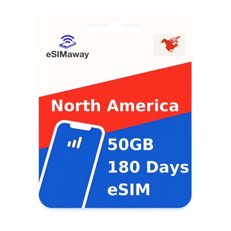 North America eSIM 50GB 180 Days