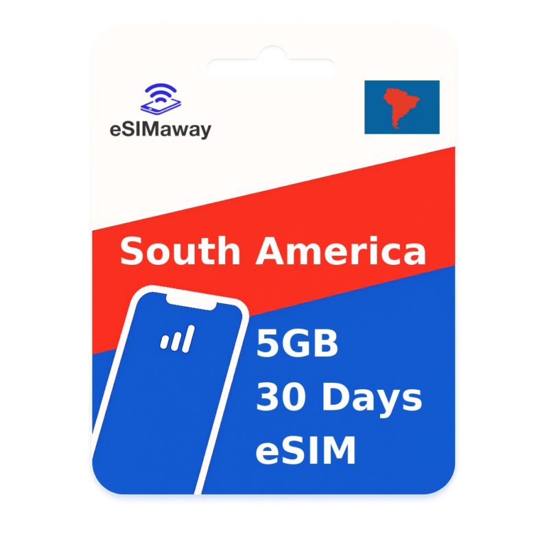 South America eSIM 5GB 30 Days