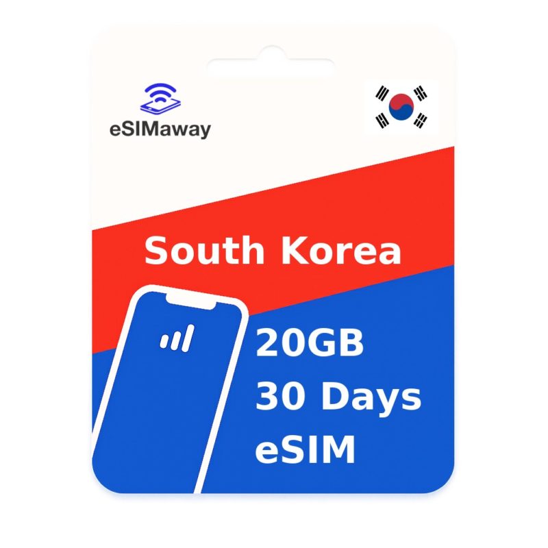 South Korea eSIM 20GB 30 Days