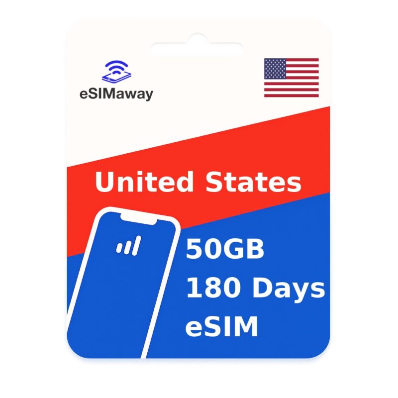 United States eSIM 50GB 180 Days